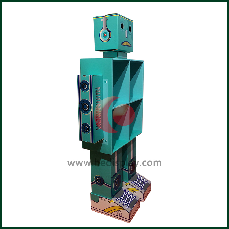 Robot Cardboard Display Rack Stand