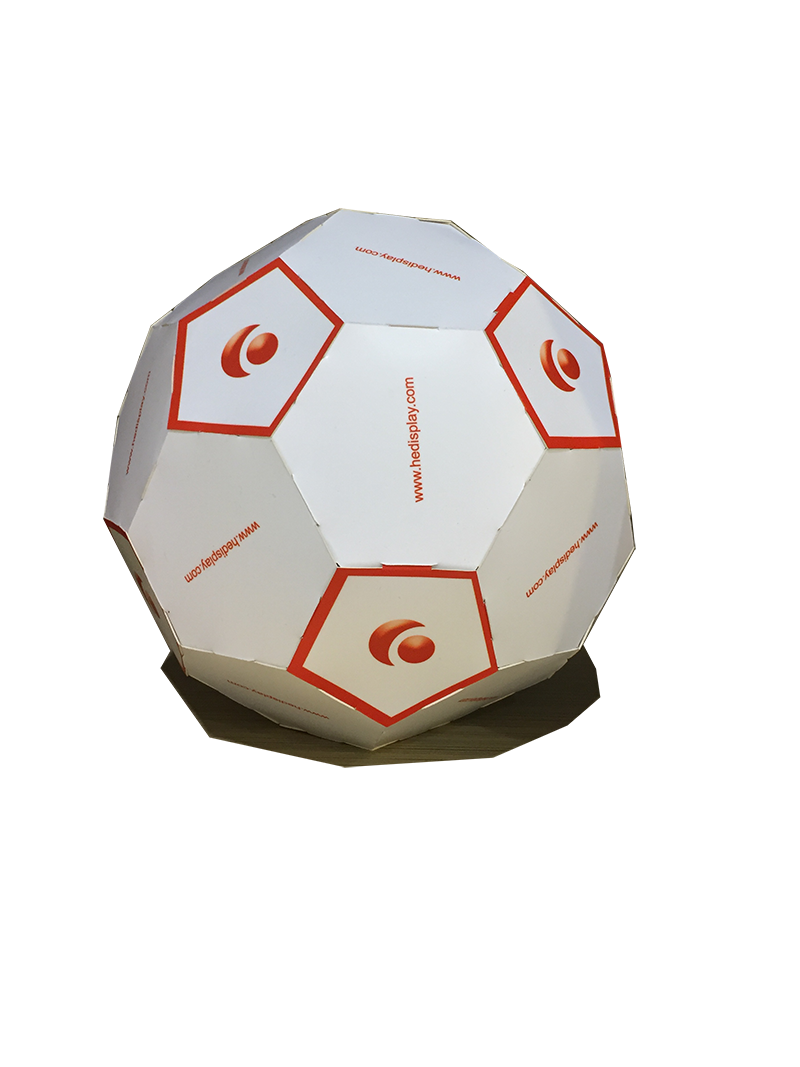 Soccer Ball Shape Ornament Display Carton
